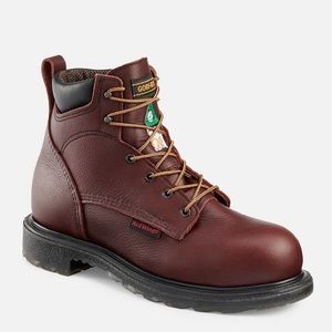 RED WING SHOES | 3504 Supersole 2.0 Red-Brown Leather Boots Mens Size 8.5